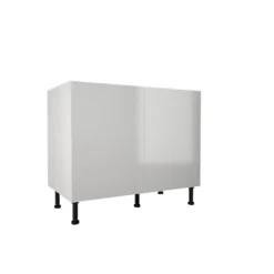 High Gloss Slab White 1000mm Base Unit