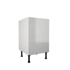 High Gloss Slab White 500mm 3 Drawer Premium Unit