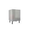 High Gloss Slab Grey 600mm Base Unit