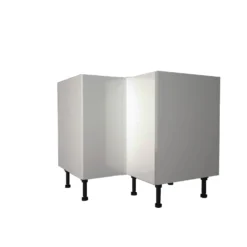 High Gloss Slab Grey 935mm Corner Base Unit