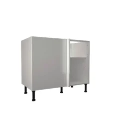 High Gloss Slab Grey 1000mm Corner Base Unit