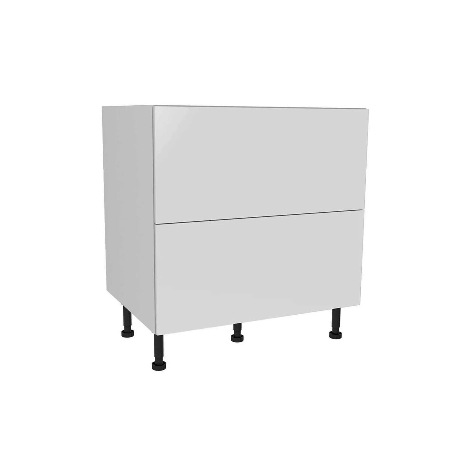 High Gloss Slab Grey 800mm Pan Drawer Premium Unit 3 High Gloss Slab Grey 800mm Pan Drawer Premium Unit