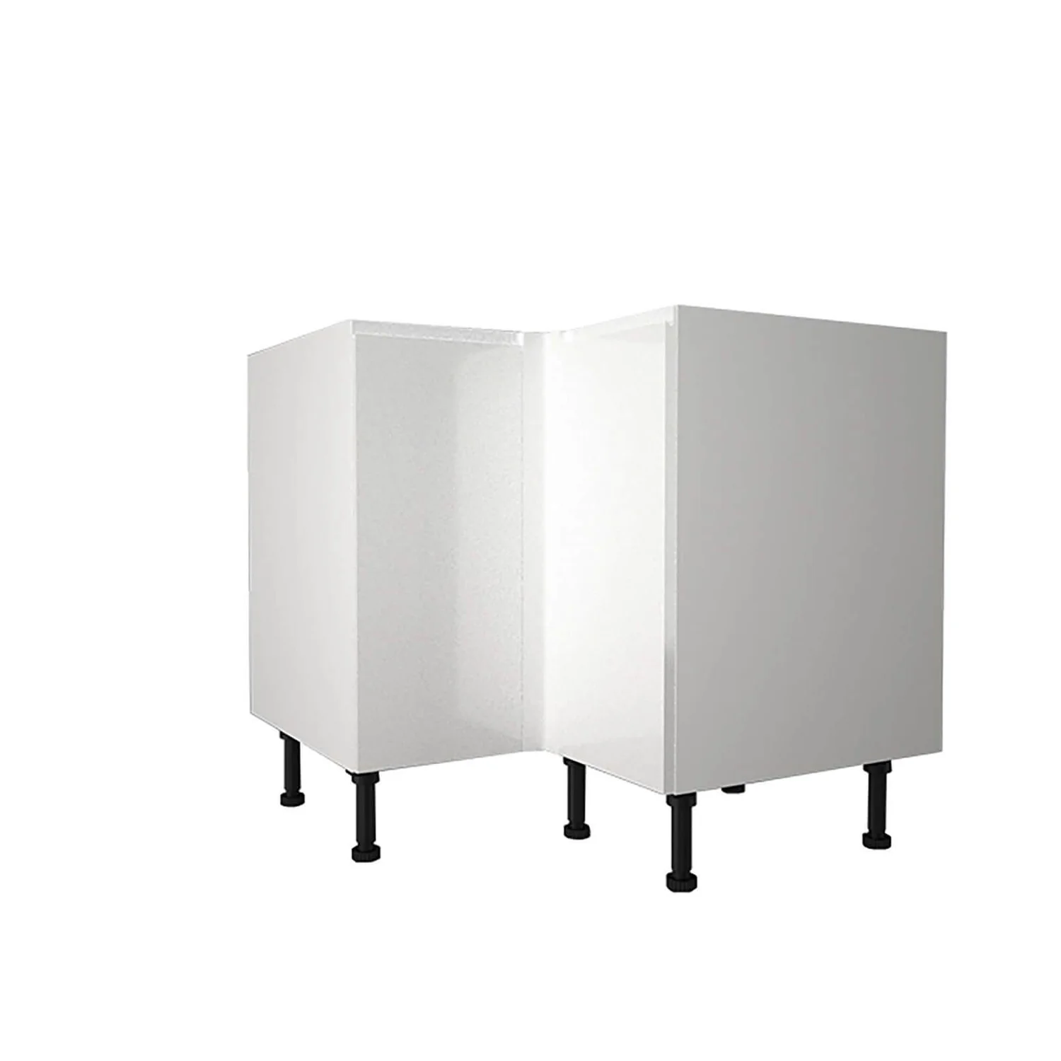 Handleless White Gloss 935mm Corner Base Unit 3 Handleless White Gloss 935mm Corner Base Unit