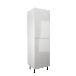Handleless White Gloss 600mm Larder 50:50 Fridge Freezer Unit