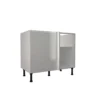Handleless Grey Gloss 1000mm Corner Base Unit -Hoover Kitchen Supply Shop 12842126 6364831960778613