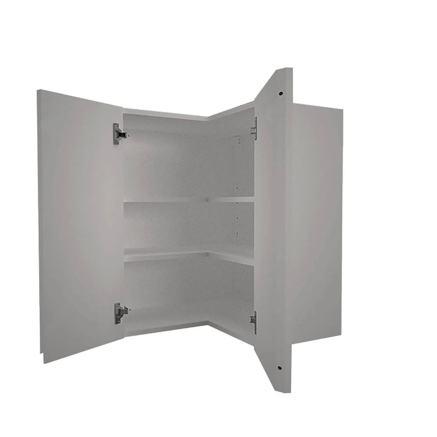 Handleless Grey Gloss 635mm Corner Wall Unit 4 Handleless Grey Gloss 635mm Corner Wall Unit - Image 2