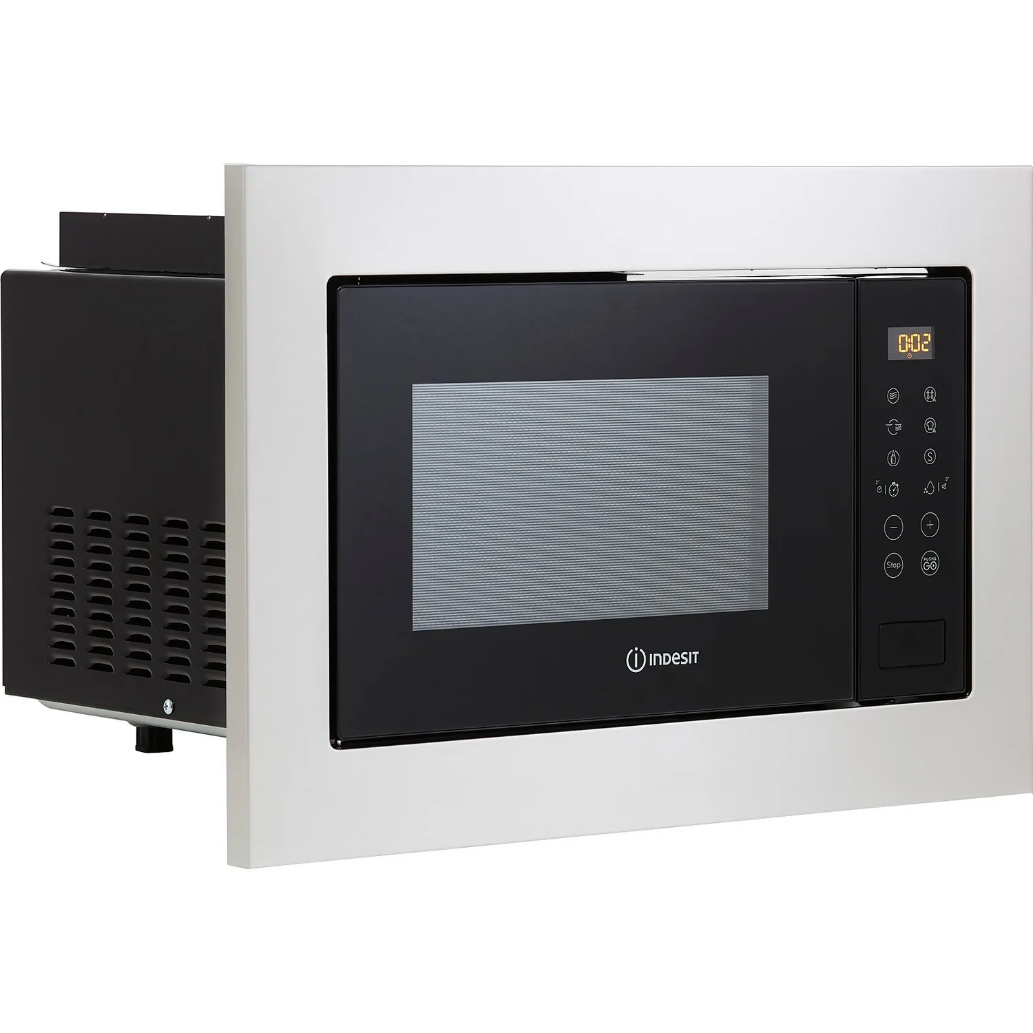 Indesit MWI125GXUK Built In Microwave With Grill - Stainless Steel 3 Indesit MWI125GXUK Built In Microwave With Grill - Stainless Steel - Image 2