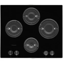 INDESIT Hotpoint FTGHG641D/H 60cm Gas Hob - Black -Hoover Kitchen Supply Shop 13481856 4054914609091467