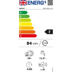 Indesit DSIE2B10UKN Fully Integrated Slimline Dishwasher - White Control Panel 7 Indesit DSIE2B10UKN Fully Integrated Slimline Dishwasher - White Control Panel -Hoover Kitchen Supply Shop 13481859 1494914606967350