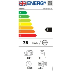 Hoover HDIH2T1047 Fully Integrated Slimline Dishwasher - Stainless Steel Control Panel -Hoover Kitchen Supply Shop 13481902 7614914605887686