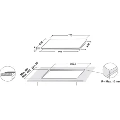 Hotpoint TB3977BBF 77cm Induction Hob - Black -Hoover Kitchen Supply Shop 13481919 9394914603145818