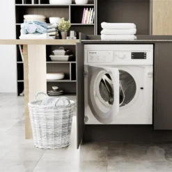 Hotpoint BIWMHG81484UK Integrated 8Kg Washing Machine With 1400 Rpm - White -Hoover Kitchen Supply Shop 13481929 1364998248611377