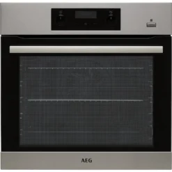 AEG BES355010M Built In Electric Single Oven With Added Steam Function - Stainless Steel