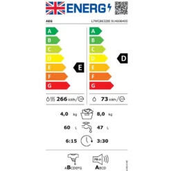 AEG L7WC8632BI Integrated 8Kg / 4Kg Washer Dryer With 1600 Rpm - White -Hoover Kitchen Supply Shop 13481952 1774914605633925