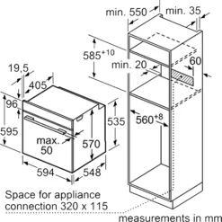 Bosch Serie 4 HBS534BB0B Built In Electric Single Oven - Black -Hoover Kitchen Supply Shop 13481957 1344914607381608