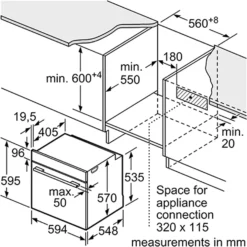 Bosch Serie 4 HBS534BB0B Built In Electric Single Oven - Black -Hoover Kitchen Supply Shop 13481957 4614914607305384
