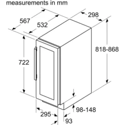 NEFF N70 KU9202HF0G Built In Wine Cooler - Black -Hoover Kitchen Supply Shop 13482006 1084914609033705