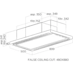 Elica CLOUD-SEVEN-RC 90 Cm Ceiling Cooker Hood - Stainless Steel -Hoover Kitchen Supply Shop 13482016 5784914610038570