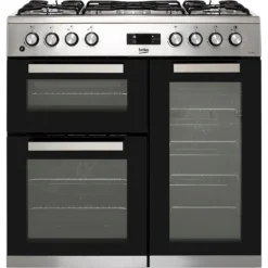 Beko KDVF90X 90cm Dual Fuel Range Cooker - Stainless Steel