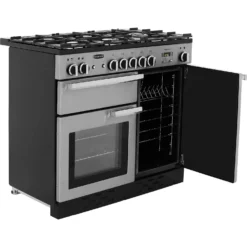 Rangemaster Professional Plus PROP100DFFSS/C 100cm Dual Fuel Range Cooker - Stainless Steel -Hoover Kitchen Supply Shop 13482029 6034914607781631