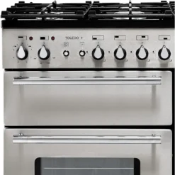 Rangemaster Toledo + TOLP90DFFSS/C 90cm Dual Fuel Range Cooker - Stainless Steel / Chrome -Hoover Kitchen Supply Shop 13482034 1214914608585691