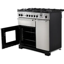 Rangemaster Toledo + TOLP90DFFSS/C 90cm Dual Fuel Range Cooker - Stainless Steel / Chrome -Hoover Kitchen Supply Shop 13482034 1564914608858781