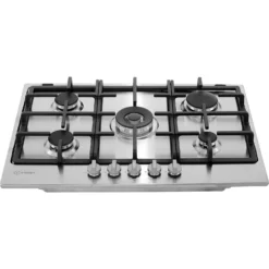 Indesit Aria THP641W/IX/I 58cm Gas Hob - Stainless Steel -Hoover Kitchen Supply Shop 13798422 1644962287470938