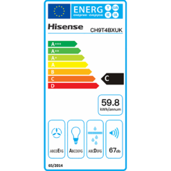 Hisense CH9T4BXUK Chimney Cooker Hood - Stainless Steel -Hoover Kitchen Supply Shop 13798426 1304962292270572