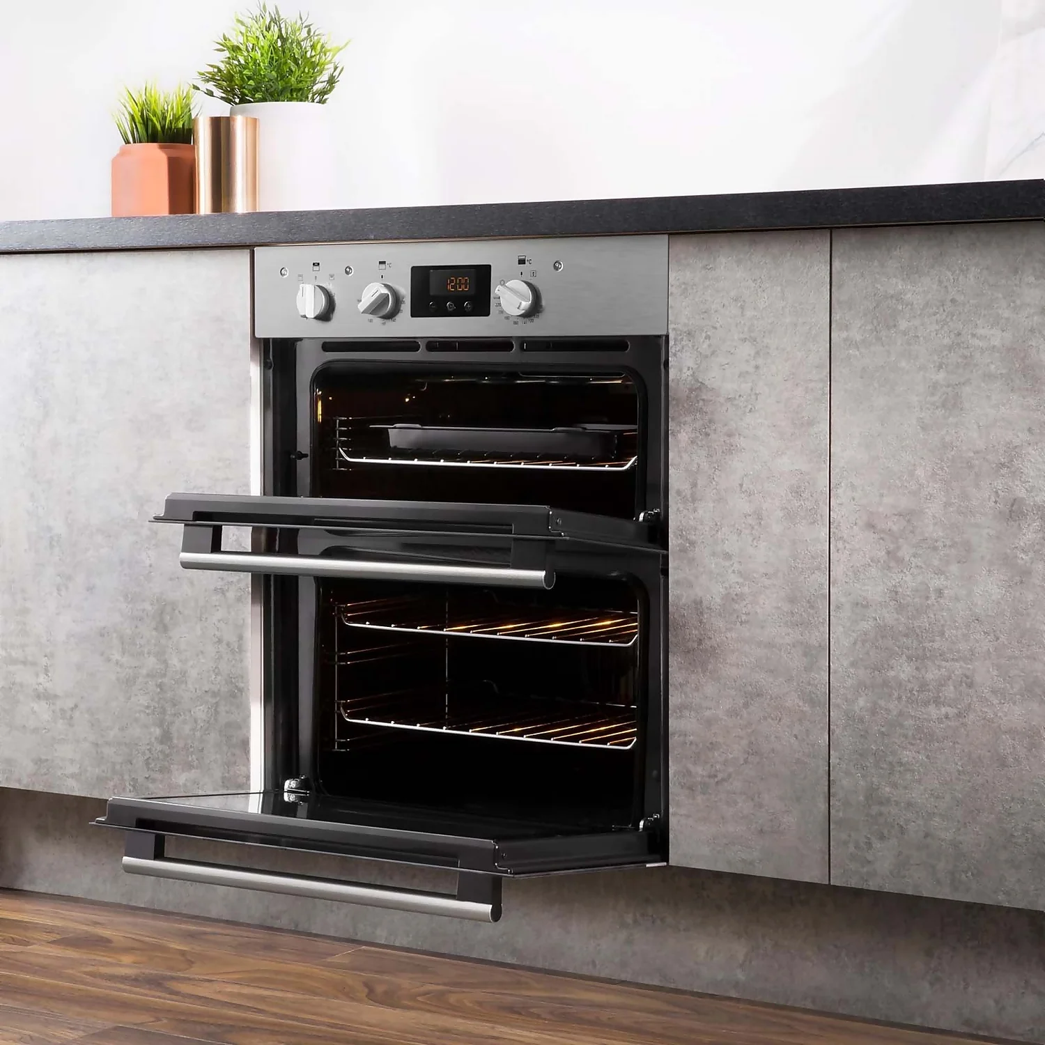 Hotpoint Class 2 DU2540IX Built Under Electric Double Oven With Feet - Stainless Steel 4 Hotpoint Class 2 DU2540IX Built Under Electric Double Oven With Feet - Stainless Steel - Image 2