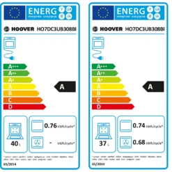 Hoover H-OVEN 300 HO7DC3UB308BI Built Under Electric Double Oven - Black / Stainless Steel -Hoover Kitchen Supply Shop 13898783 1925029618231434
