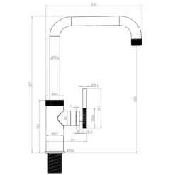 Raffin Side Lever Tap - Brushed Steel -Hoover Kitchen Supply Shop 13928920 1314998571416678