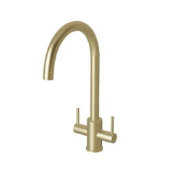 Leonie Twin Lever Tap - Brushed Brass