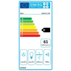 Beko HNS61110X 60 Cm Visor Cooker Hood - Stainless Steel -Hoover Kitchen Supply Shop 13950689 1564985909899128