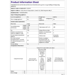 Hoover HOB50N518FVK Wi-Fi Connected Integrated 50/50 Frost Free Fridge Freezer With Sliding Door Fixing Kit - White -Hoover Kitchen Supply Shop 13950690 1014985911498731