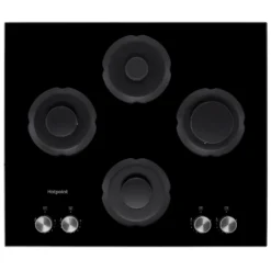 Hotpoint HGS61SBK 60cm Gas Hob - Black -Hoover Kitchen Supply Shop 13950694 6664985910577236