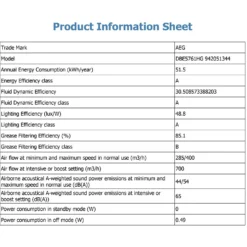 AEG DBE5761HG 70 Cm Chimney Cooker Hood - Stainless Steel -Hoover Kitchen Supply Shop 13950696 1324985910581712