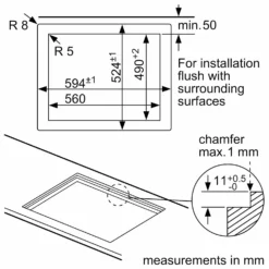 Bosch Serie 6 PPP6A6B90 59cm Gas Hob - Black -Hoover Kitchen Supply Shop 13950701 2884985910423975