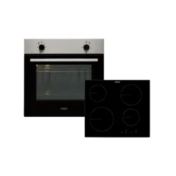 Zanussi ZPV2000BXA Built In Electric Single Oven And Ceramic Hob Pack - Stainless Steel / Black