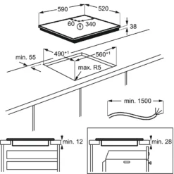 Zanussi ZPV2000BXA Built In Electric Single Oven And Ceramic Hob Pack - Stainless Steel / Black -Hoover Kitchen Supply Shop 13950714 1744985909894289