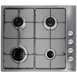 Hisense GM642XSUK 58cm Gas Hob - Stainless Steel -Hoover Kitchen Supply Shop 14200027 1885011750068156