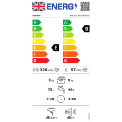 Hoover H-WASH&DRY 300 PRO HBDOS695TME Wi-Fi Connected Integrated 9Kg / 5Kg Washer Dryer With 1600 Rpm - White -Hoover Kitchen Supply Shop 14200036 9125011742378160