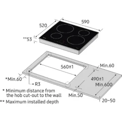 Samsung NZ64H37070K 59cm Induction Hob - Black 15 Samsung NZ64H37070K 59cm Induction Hob - Black -Hoover Kitchen Supply Shop 14200055 1335011750408221