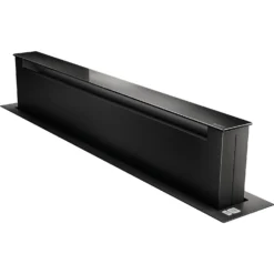 Elica PANDORA-BLK 84 Cm Downdraft Cooker Hood - Black / Black Glass